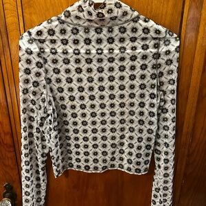 Savage x Fenty Sheer Long-Sleeve Mock Neck Top